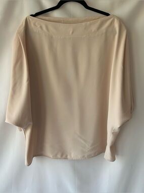 Mazik Boatneck Dolman Sleeve Blouse - Cream